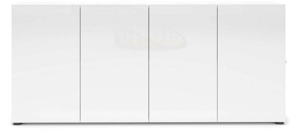 Credenza bianco lucida 180x38x79h cm 4 ante - Amacord