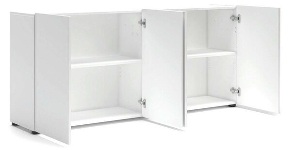 Credenza bianco lucida 180x38x79h cm 4 ante - Amacord