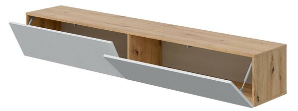 Porta TV rovere nodi e bianco 180x34x28h cm 2 ante - Senectus