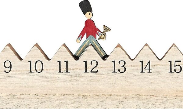 IB Laursen Calendario dell'Avvento guardiano ambulante 75 cm calendario natalizio in legno xmas