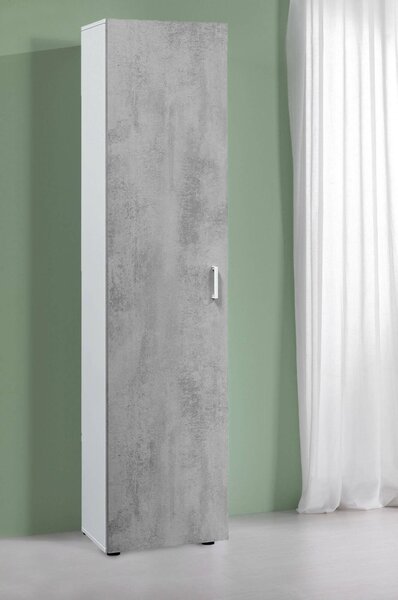 Armadio grigio e bianco slim 41x182h cm - Avlis