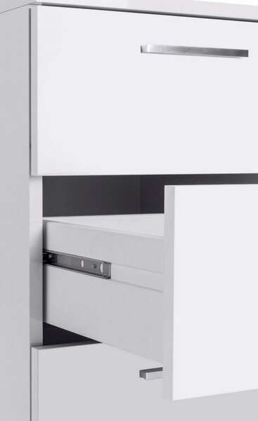 Scrivania angolare bianca lucida 180x60cm da ufficio - Ascuby