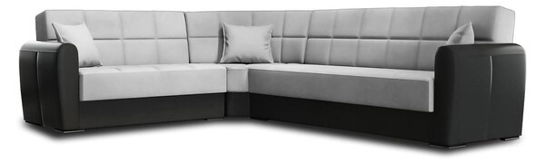 Divano letto compatto nero e grigio 305x238cm - Gaillardia