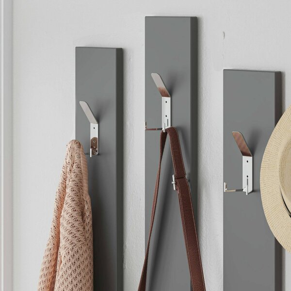 Mobile per ingresso sospeso con specchio 2 ante tortora e antracite 137x54h cm - Ascari