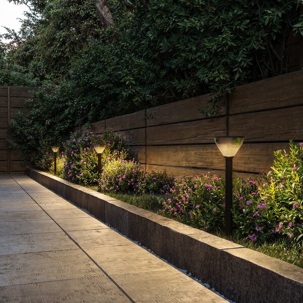 Philips Lampada da strada a LED e solare Kyna, nera, con sensore, IP44 Kyna, Nero, Plastica