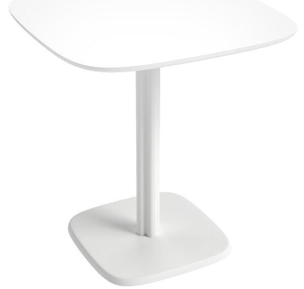 HOMCOM Tavolo da pranzo per 4 persone tavolo da cucina quadrato stile moderno con piano effetto legno, 70 x 70 cm, bianco | Aosom Italy