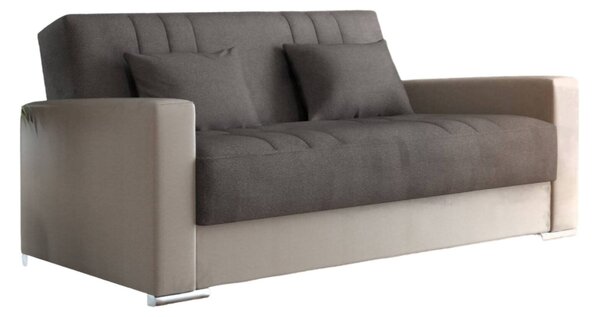 Divano letto matrimoniale beige e grigio 230x96cm - Arix