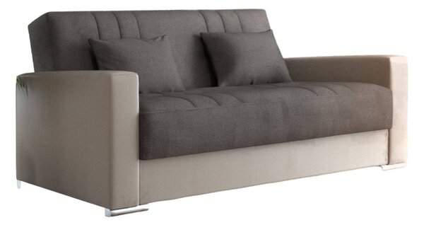 Divano letto matrimoniale beige e grigio 230x96cm - Arix