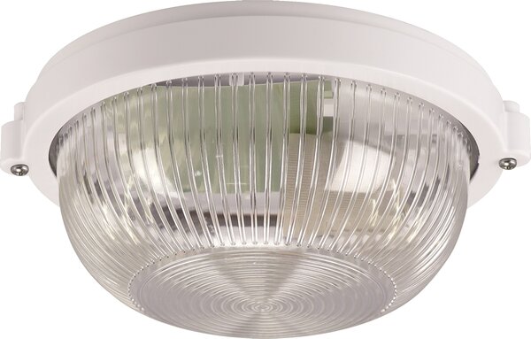 Plafoniera per esterni E27 IP65 rotonda Ø 18 cm bianco marittimo