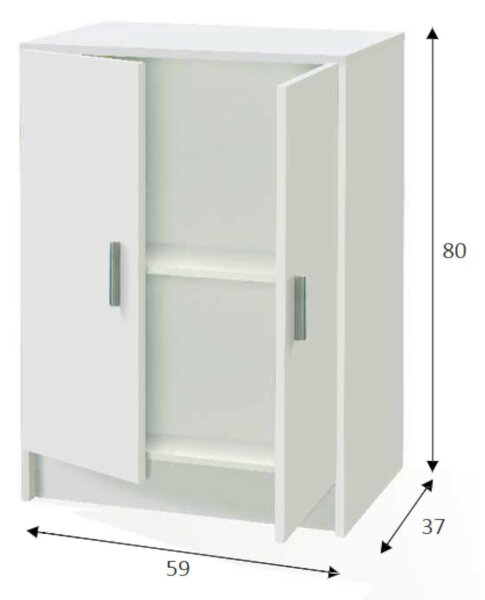 Armadio bianco salvaspazio 59x80h cm - Pan
