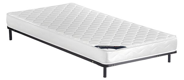 Set DANAE di DREAMEA: telaio a doghe + materasso schiuma spessore 15 cm 90 x 190 cm