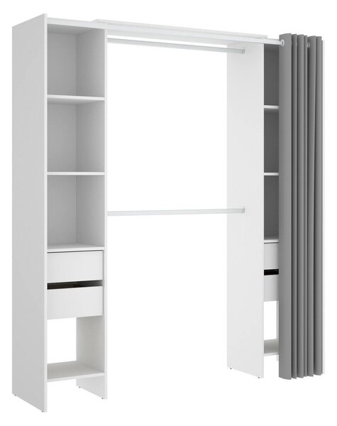 Guardaroba apertura a tenda bianco e grigio 180x205h cm - Era