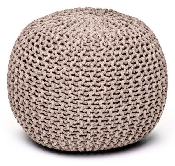 Poggiapiedi grigio con rivestimento in lavorato a maglia Jagger – Bonami Essentials