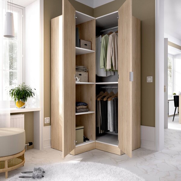 Guardaroba in legno rovere 90x184h cm - Aser