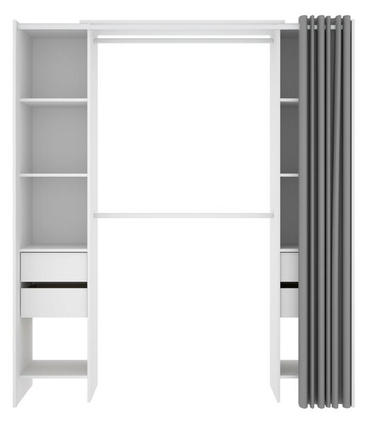 Guardaroba apertura a tenda bianco e grigio 180x205h cm - Era
