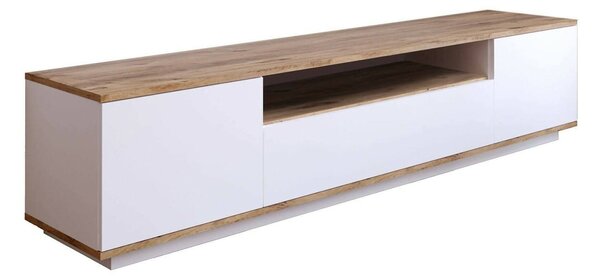 Mobile TV quercia e bianco 180x44x44h cm 3 ante - Asellina