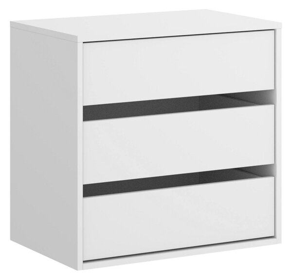 Cassettiera 3 cassetti bianca 60x60h cm - Ackerman