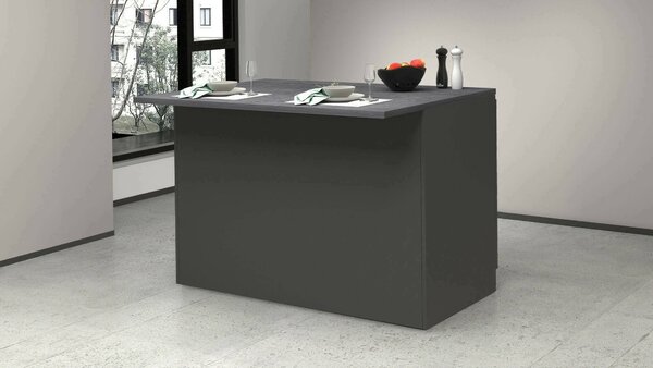 Isola cucina economica 125x90x90h cm antracite e ardesia - Analiza