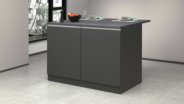 Isola cucina economica 125x90x90h cm antracite e ardesia - Analiza