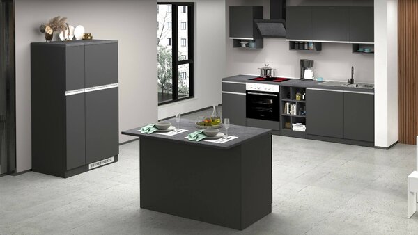 Isola cucina economica 125x90x90h cm antracite e ardesia - Analiza