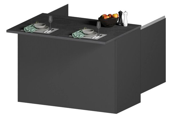 Isola cucina economica 125x90x90h cm antracite e ardesia - Analiza