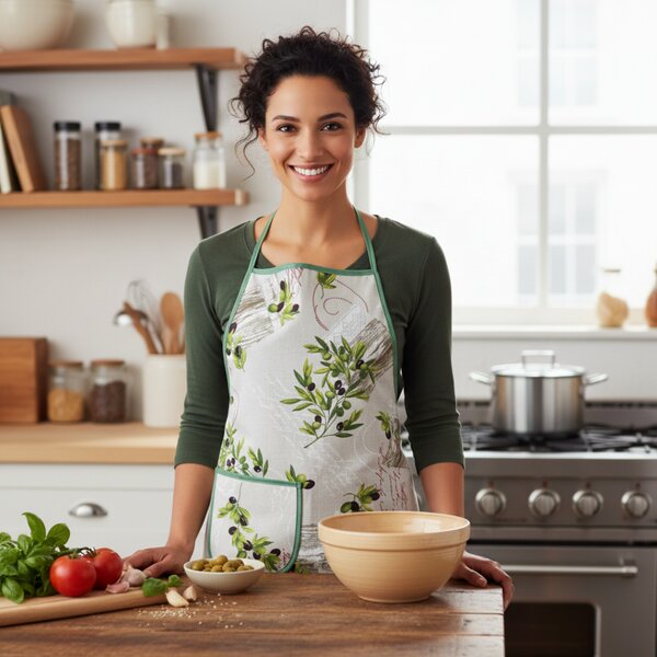 Grembiule da cucina olive