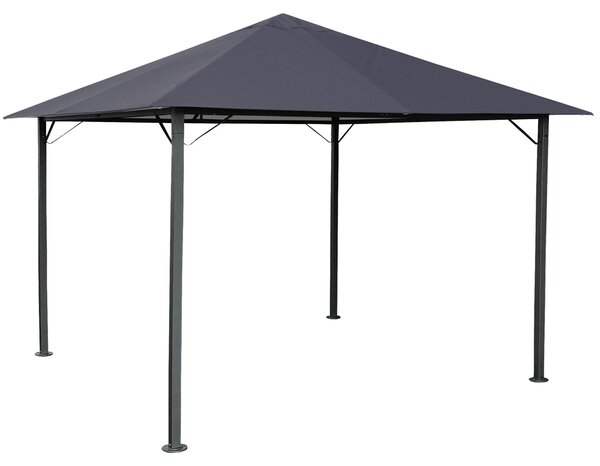 Padiglione da giardino in metallo Nizza 3x3m tenda antica per feste grigio RAL 7012