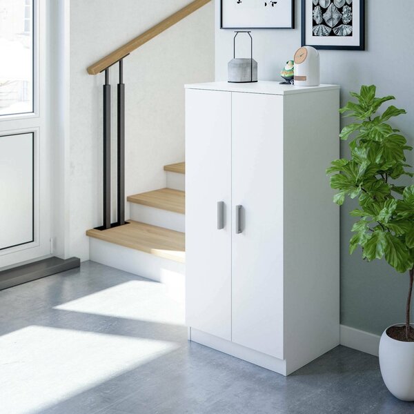 Armadio bianco ante battenti 55x108h cm - Akimera