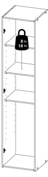 Armadio bianco ingresso 39x175h cm - Am