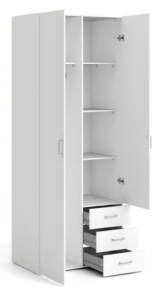 Guardaroba 2 ante\ bianco con appendiabiti 77x200h cm - Apollina