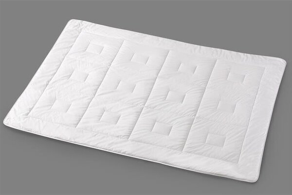 OBB Fibra di bambù Coperta per tutte le stagioni Bianca Mono 135x200 cm