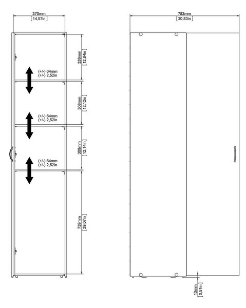 Armadio bianco ingresso 39x175h cm - Am