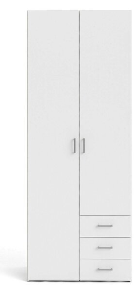 Guardaroba 2 ante\ bianco con appendiabiti 77x200h cm - Apollina