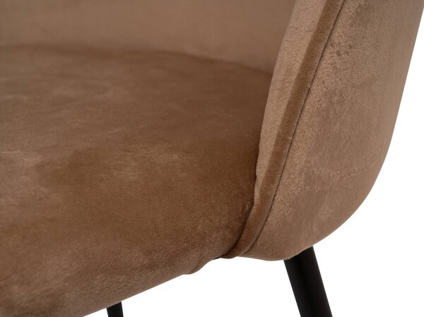 Set di 4 sedie imbottite eleganti in velluto beige - Achito