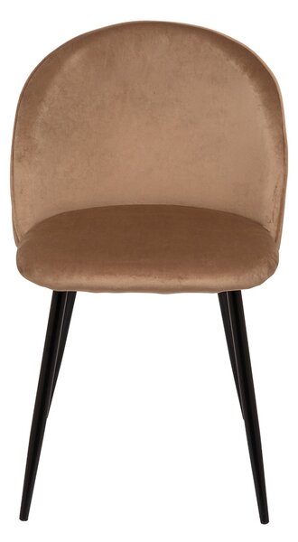 Set di 4 sedie imbottite eleganti in velluto beige - Achito