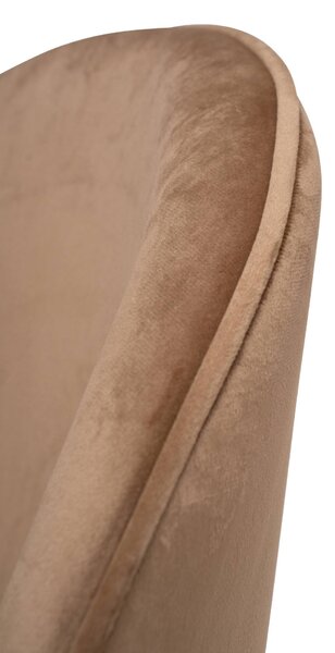 Set di 4 sedie imbottite eleganti in velluto beige - Achito