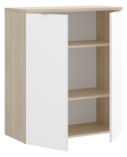 Armadio legno e bianco lucido ante battenti 79x96h cm - Alicha