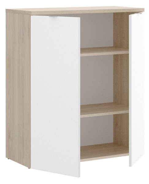 Armadio legno e bianco lucido ante battenti 79x96h cm - Alicha