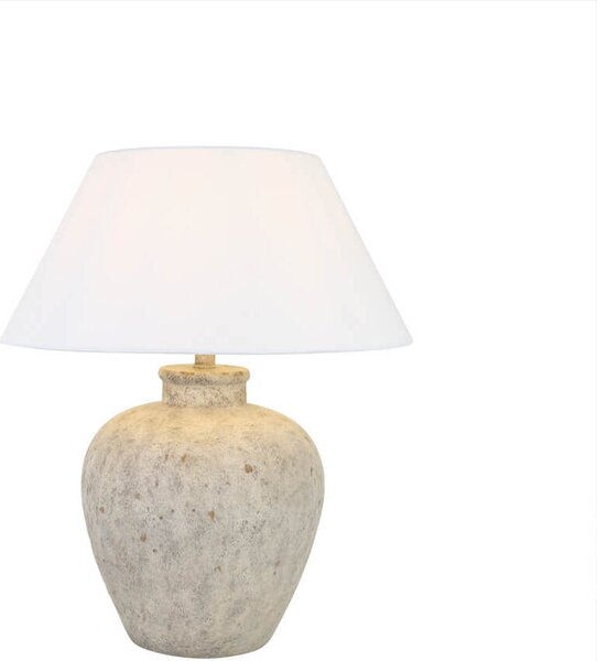 HOME DELUXE Grande lampada da tavolo in pietra LENE - Bianco | Lampada da tavolo Lampada da scrivania Lampada da comodino