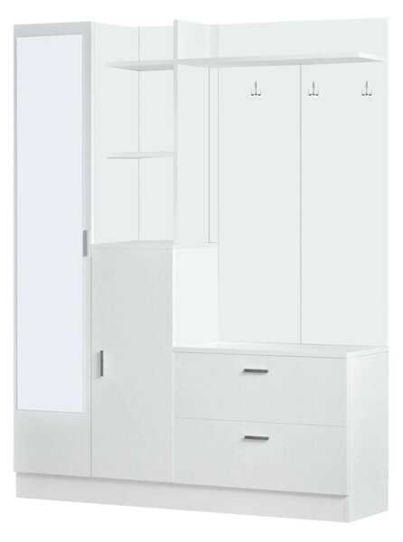 Mobile ingresso appendiabiti bianco 140x181h cm - Anumali