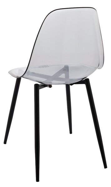 Set di 2 sedie casual in plastica fume - Amstrong