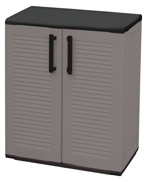 Armadio esterno 2 ante grigio e nero 68x84h cm - Arisa