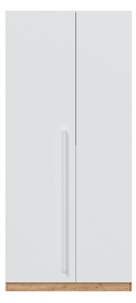 Guardaroba in legno rovere nodi e bianco 90x200h cm - Alpine