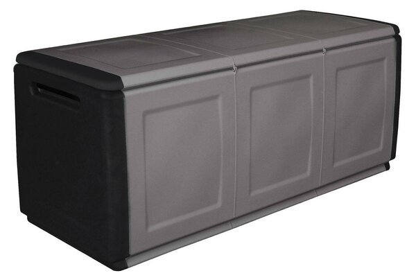 Baule da esterno grande 138x53x57h cm grigio chiaro e nero - Achse