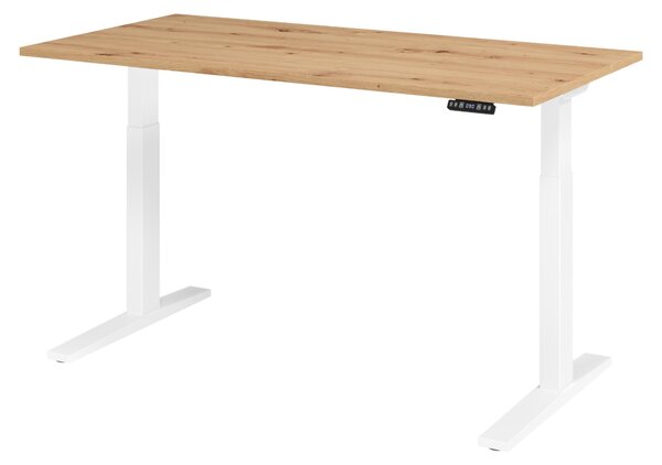 Scrivania elettrica bümö XMKA - Dimensioni: 160 x 80 cm, Decorazione: rovere nodoso, Struttura: bianco