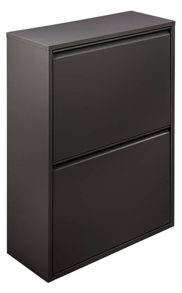Pattumiera Nero Capacità 72 (18 per Secchio) Fissaggio a Muro Opzionale 60x25x93h cm, 4 Cestini - Anukhatun