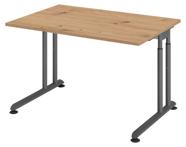 Bümö Scrivania Serie-Z - Decorazione: rovere nodoso, dimensioni: 120 x 80 cm, struttura: grafite