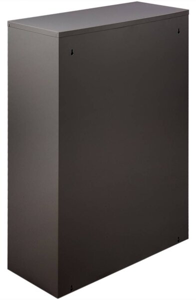 Pattumiera Nero Capacità 72 (18 per Secchio) Fissaggio a Muro Opzionale 60x25x93h cm, 4 Cestini - Anukhatun