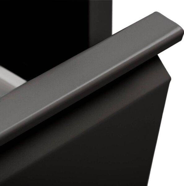 Pattumiera Nero Capacità 72 (18 per Secchio) Fissaggio a Muro Opzionale 60x25x93h cm, 4 Cestini - Anukhatun
