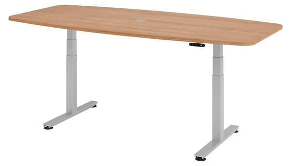 Tavolo da conferenza elettrico bümö XDSM22 - Struttura: argento, decorazione: noce